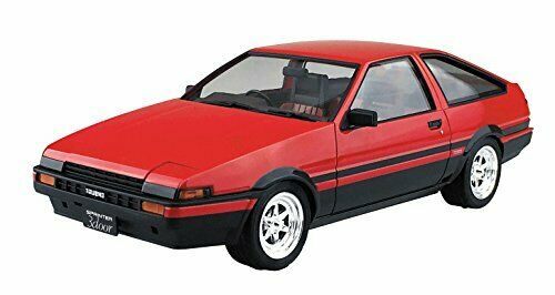 Aoshima 1/24 Toyota Ae86 Trueno '83 Red/black Plastic Model Kit