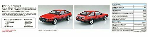 Aoshima 1/24 Toyota Ae86 Trueno '83 Red/black Plastic Model Kit