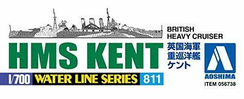 Aoshima 1/700 No.811 British Heavy Cruiser Hmskent Model Kit