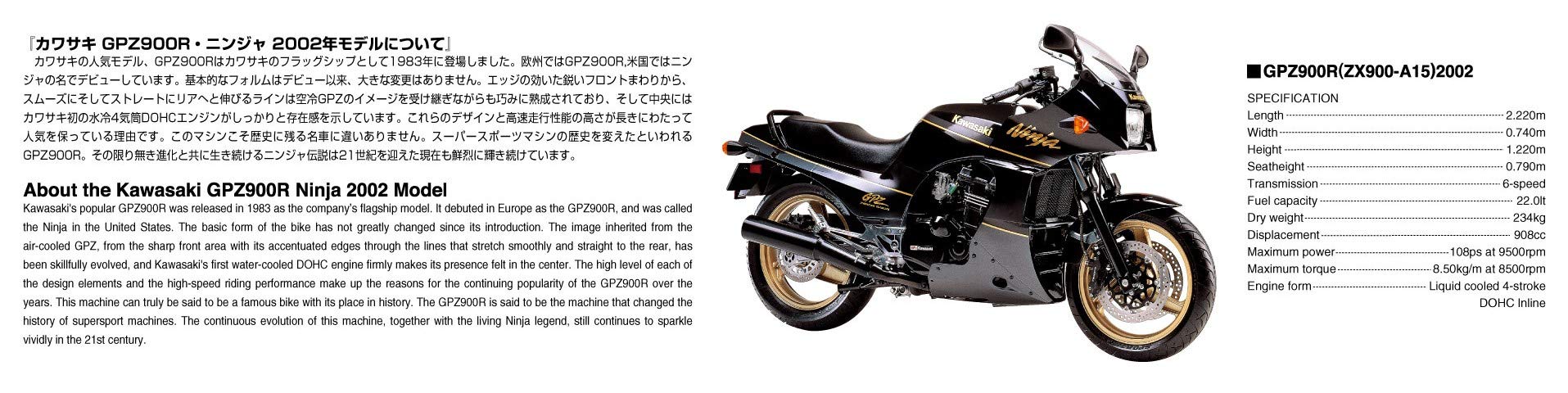 AOSHIMA 42878 Bike 05 Kawasaki Gpz900R Ninja 2002 1/12 Scale Kit- Japan Figure Store - #1 Bring To You The Best Japanese Goods