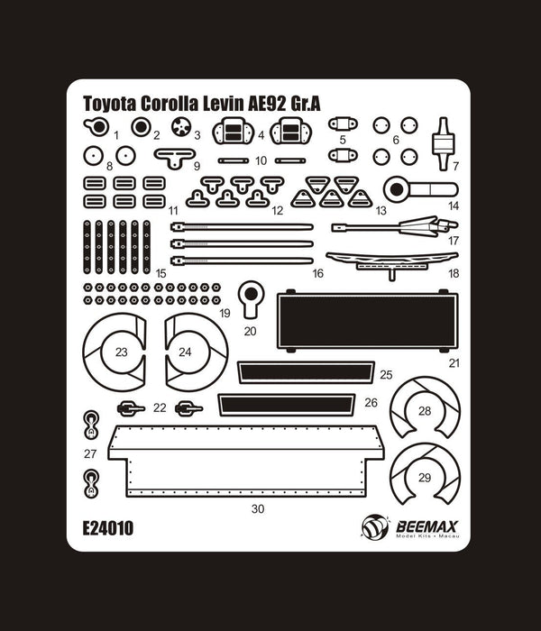 AOSHIMA 98271 Toyota Corolla Levin Ae92 '88 Gr.A Detail Up Parts 1/24 Scale- Japan Figure Store - #1 Bring To You The Best Japanese Goods