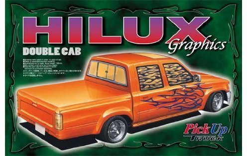 AOSHIMA 31773 Toyota Hilux Double Cab Graphics Pick Up Truck 1/24 Scale Kit- Japan Figure Store - #1 Bring To You The Best Japanese Goods