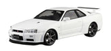 Aoshima Bunka Kyozai 1/24 Pre-Paint Model Series Nissan Bnr34 Skyline Gt-R V・Spec Ii 2000 White Plastic Model 03-B- Japan Figure Store - #1 Bring To You The Best Japanese Goods