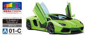 AOSHIMA Pre-Painted 1/24 Lamborghini Aventador '11 Lime Green Plastic Model- Japan Figure Store - #1 Bring To You The Best Japanese Goods