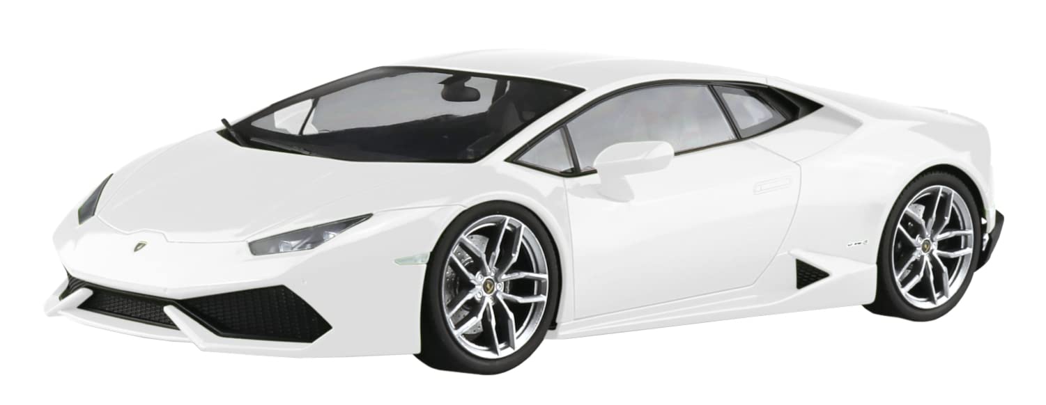 Aoshima 1/24 Pre-Painted No.4-A '14 Lamborghini Huracan White Plastic Model- Japan Figure Store - #1 Bring To You The Best Japanese Goods