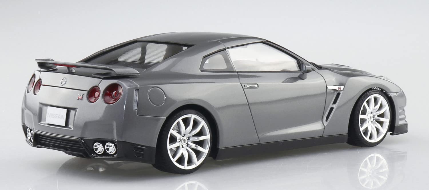 AOSHIMA Pre-Painted 1/24 Nissan R35 Gt-R '14 Dark Metal Gray Plastic Model- Japan Figure Store - #1 Bring To You The Best Japanese Goods