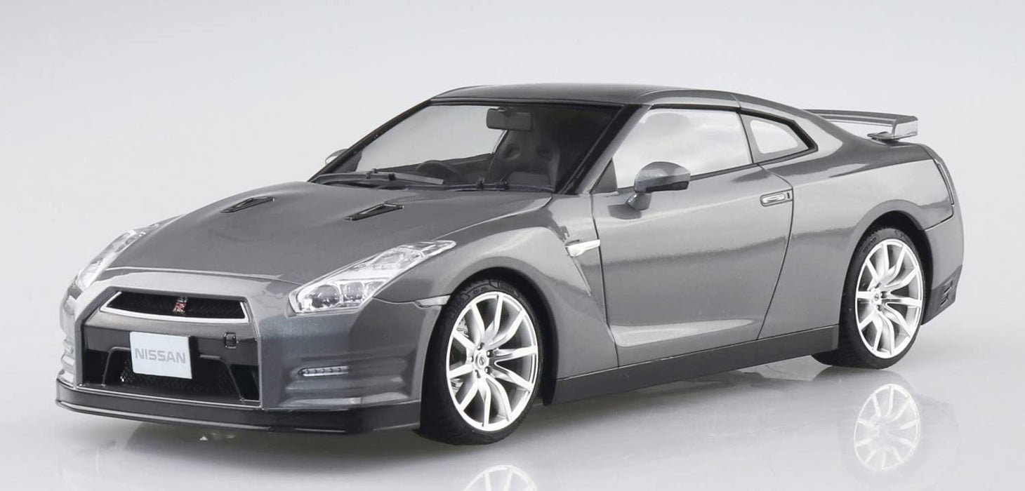 AOSHIMA Pre-Painted 1/24 Nissan R35 Gt-R '14 Dark Metal Gray Plastic Model- Japan Figure Store - #1 Bring To You The Best Japanese Goods