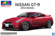AOSHIMA Pre-Painted 1/24 Nissan R35 Gt-R '14 Gold Flake Red Pearl Plastic Model- Japan Figure Store - #1 Bring To You The Best Japanese Goods