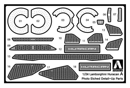 AOSHIMA 17081 Lamborghini Huracan Detail Up Parts Set 1/24 Scale- Japan Figure Store - #1 Bring To You The Best Japanese Goods