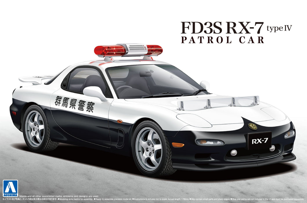 AOSHIMA 14165 Mazda Fd3S Rx-7 Type Iv Patrol Car 1/24 Scale Kit- Japan Figure Store - #1 Bring To You The Best Japanese Goods