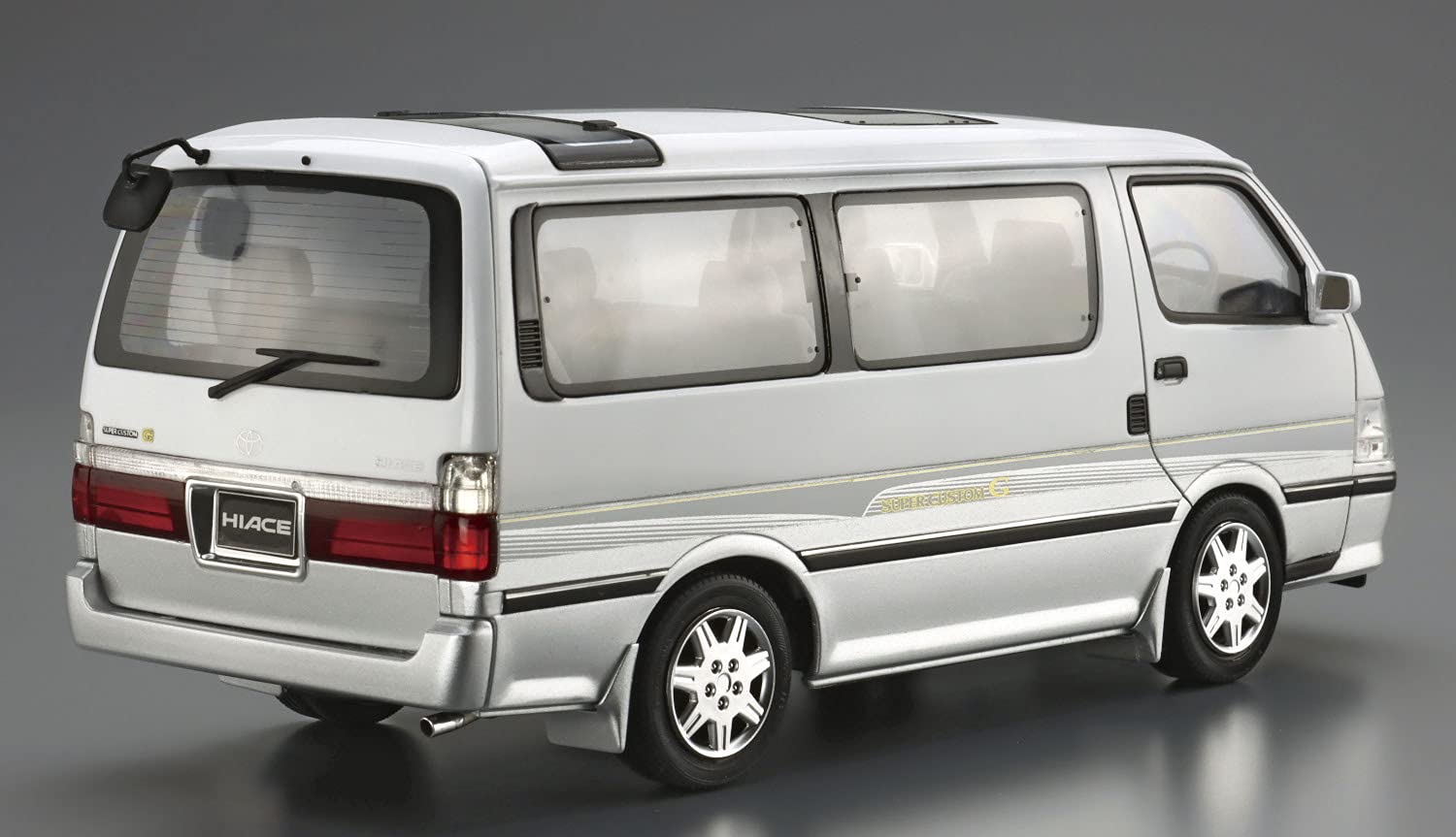 AOSHIMA The Model Car 1/24 Toyota Kzh100G Hiace Super Custom G '99 Plastic Model- Japan Figure Store - #1 Bring To You The Best Japanese Goods