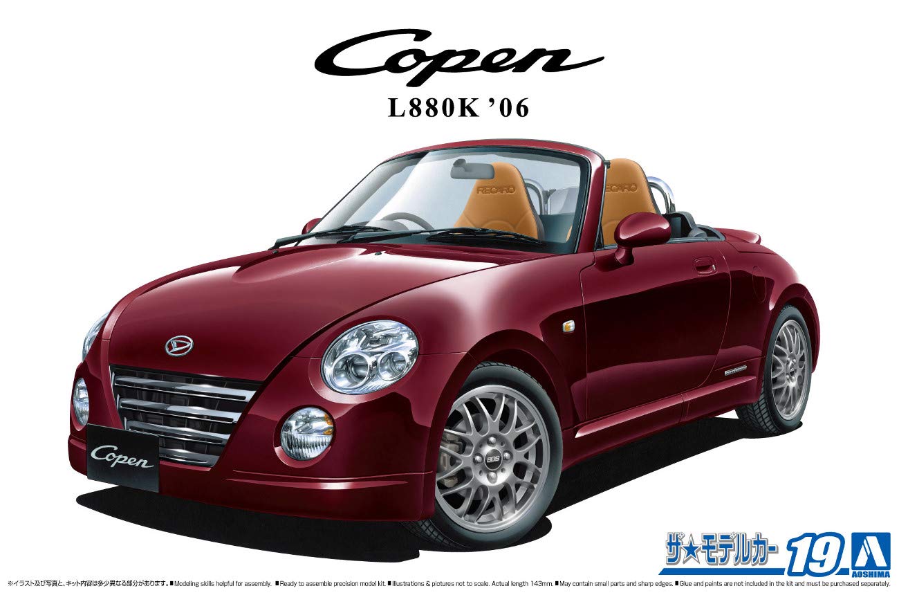 AOSHIMA The Model Car 1/24 Daihatsu L880K Copen Ultimate Edition '06 Plastic Model- Japan Figure Store - #1 Bring To You The Best Japanese Goods