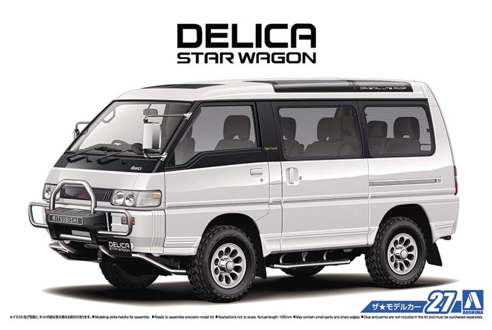 AOSHIMA 52334 The Model Car 27 Mitsubishi P35W Delica Star Wagon '91 1/24 Scale Kit- Japan Figure Store - #1 Bring To You The Best Japanese Goods