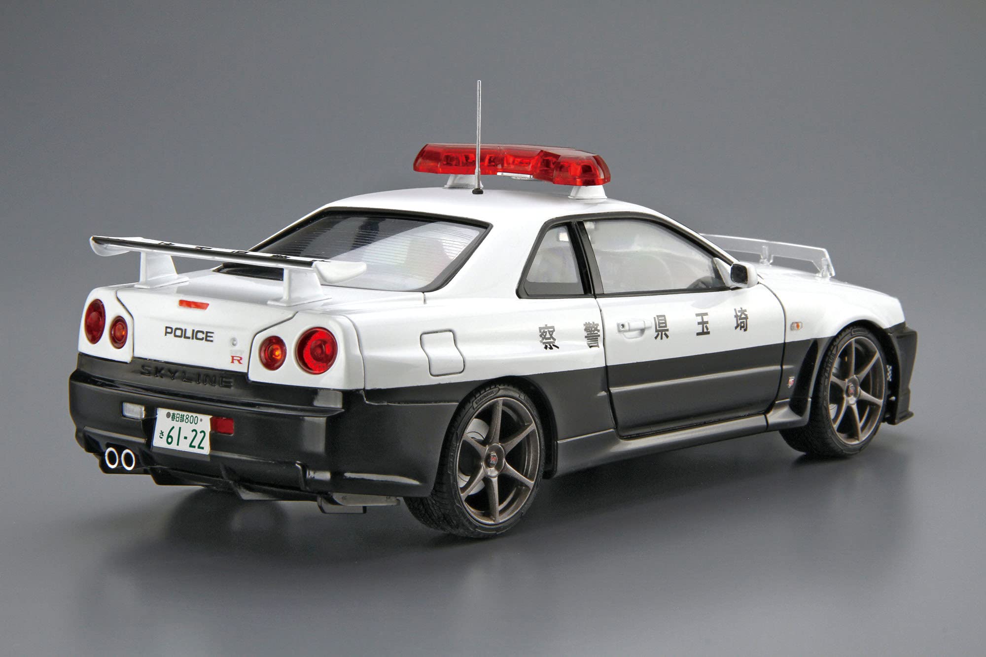AOSHIMA The Patrol Car 1/24 No.1 Nissan Bnr34 Skyline Gt-R Patrol Car '99 Plastic Model- Japan Figure Store - #1 Bring To You The Best Japanese Goods