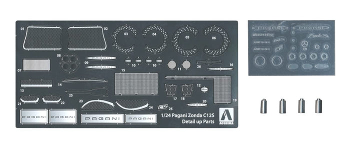 AOSHIMA The Super Car No.7 1/24 '00 Pagani Zonda C12S Plastic Model Detail Up Parts- Japan Figure Store - #1 Bring To You The Best Japanese Goods