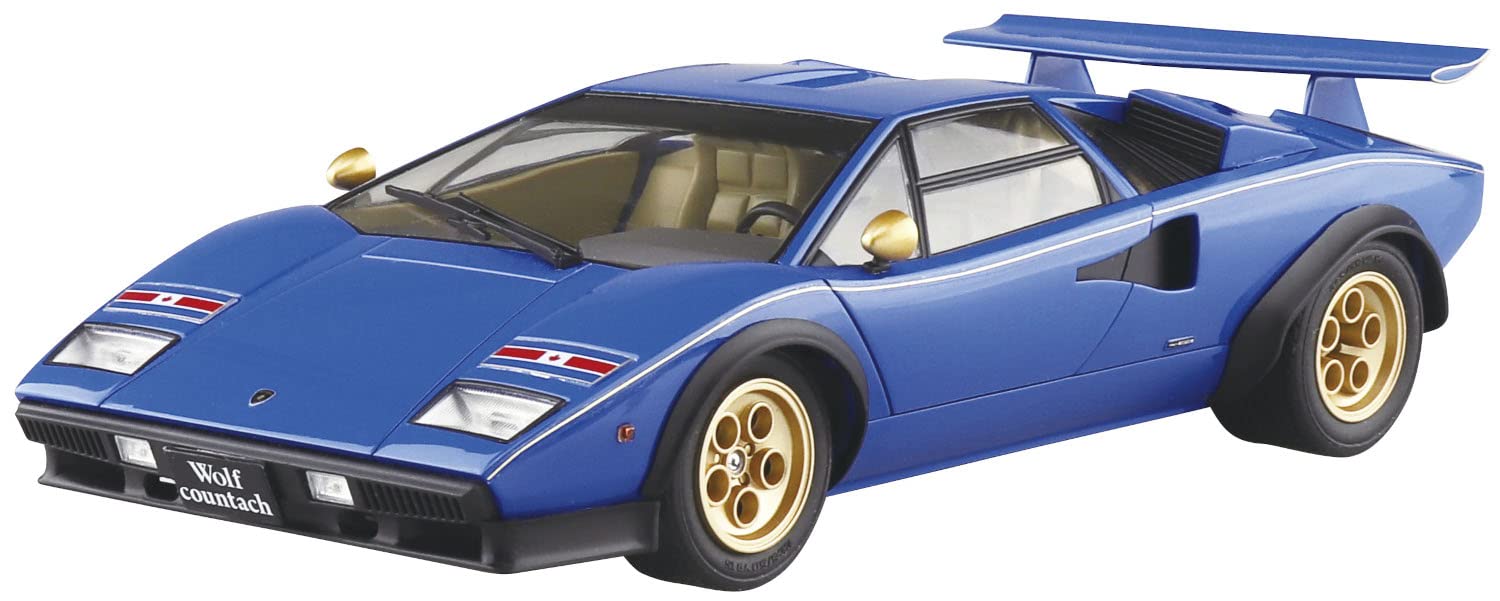 AOSHIMA The Super Car 1/24 Lamborghini Wolf Countach Version 2 Plastic Model- Japan Figure Store - #1 Bring To You The Best Japanese Goods