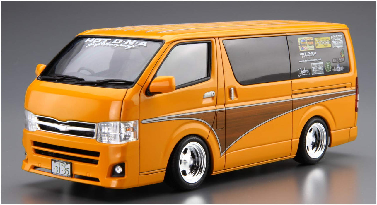 AOSHIMA 59487 Tuned Car No.11 Hot Company Trh200V Hiace '12 Toyota 1/24 Scale Kit- Japan Figure Store - #1 Bring To You The Best Japanese Goods