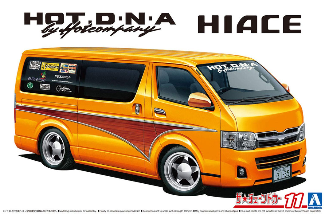 AOSHIMA 59487 Tuned Car No.11 Hot Company Trh200V Hiace '12 Toyota 1/24 Scale Kit- Japan Figure Store - #1 Bring To You The Best Japanese Goods