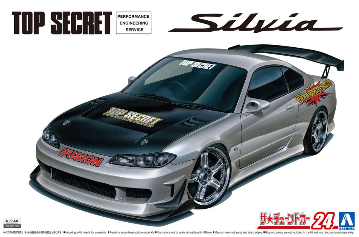 AOSHIMA The Tuned Car 1/24 Nissan Top Secret S15 Silvia '99 Plastic Model- Japan Figure Store - #1 Bring To You The Best Japanese Goods