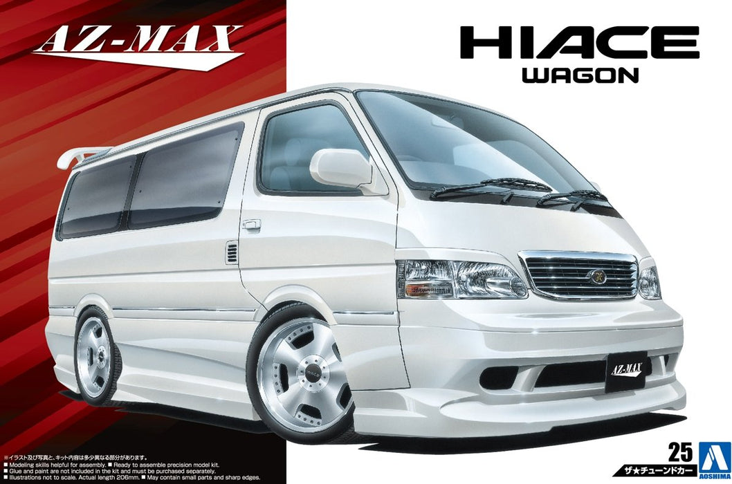 AOSHIMA 53560 Az-Max Kzh100 Hiace Wagon '99 Toyota 1/24 Scale Kit- Japan Figure Store - #1 Bring To You The Best Japanese Goods