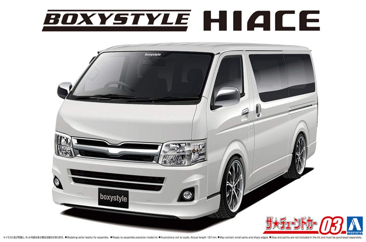 AOSHIMA The Tuned Car 1/24 Boxystyle Trh200V Hiace Super Gl '10 Toyota Plastic Model- Japan Figure Store - #1 Bring To You The Best Japanese Goods