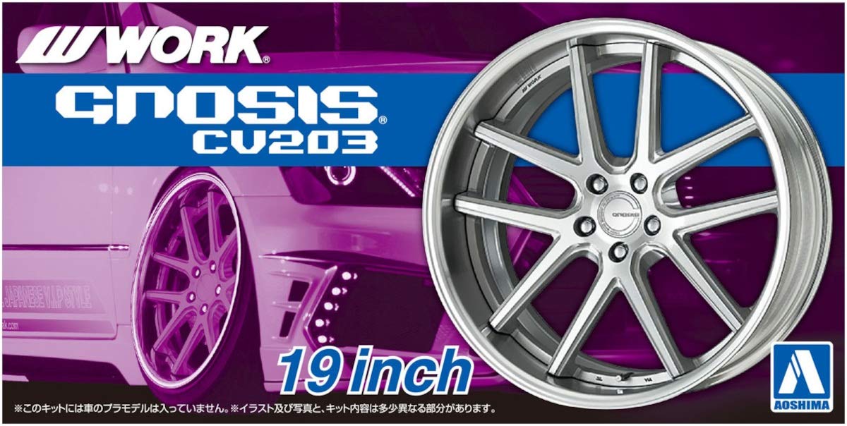 AOSHIMA The Tuned Car 1/24 Work Gnosis Cv203 19-Inch Tire & Wheel Set- Japan Figure Store - #1 Bring To You The Best Japanese Goods