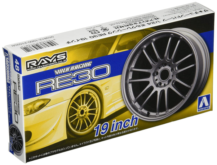 AOSHIMA Tuned Parts 1/24 Volk Racing Re30 19Inch Tire & Wheel Set- Japan Figure Store - #1 Bring To You The Best Japanese Goods