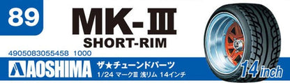 AOSHIMA Tuned Parts 1/24 Mark Iii Short Rim 14Inch Tire & Wheel Set- Japan Figure Store - #1 Bring To You The Best Japanese Goods
