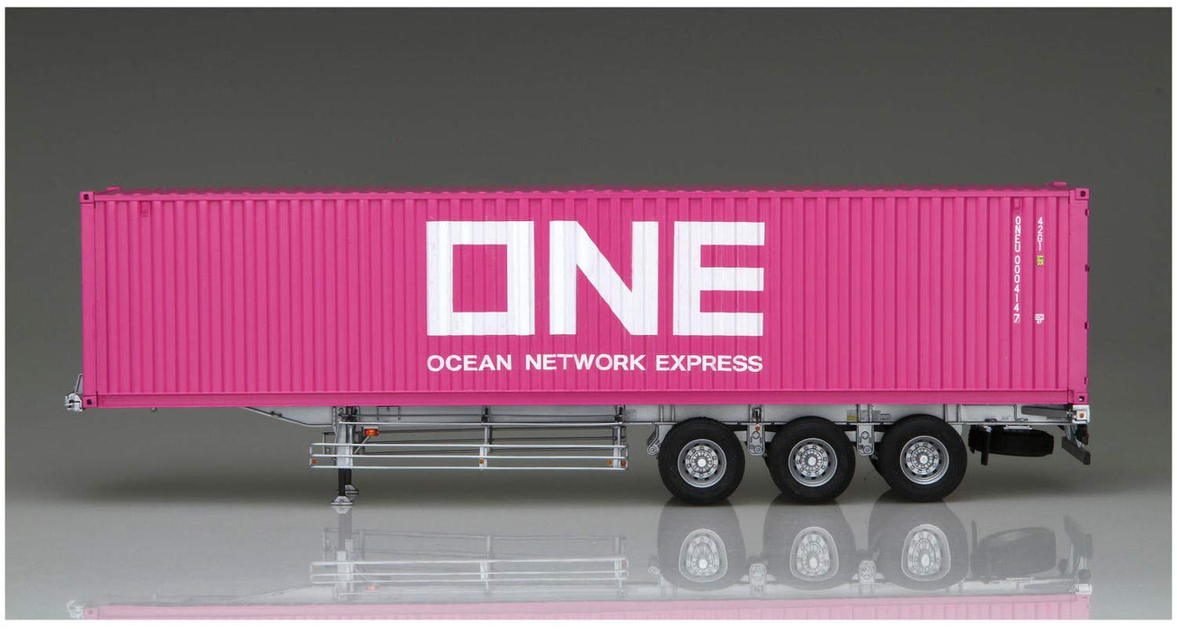 AOSHIMA Heavy Freight 1/32 Nippon Trex Container Semi-Trailer 40 Foot Plastic Model- Japan Figure Store - #1 Bring To You The Best Japanese Goods