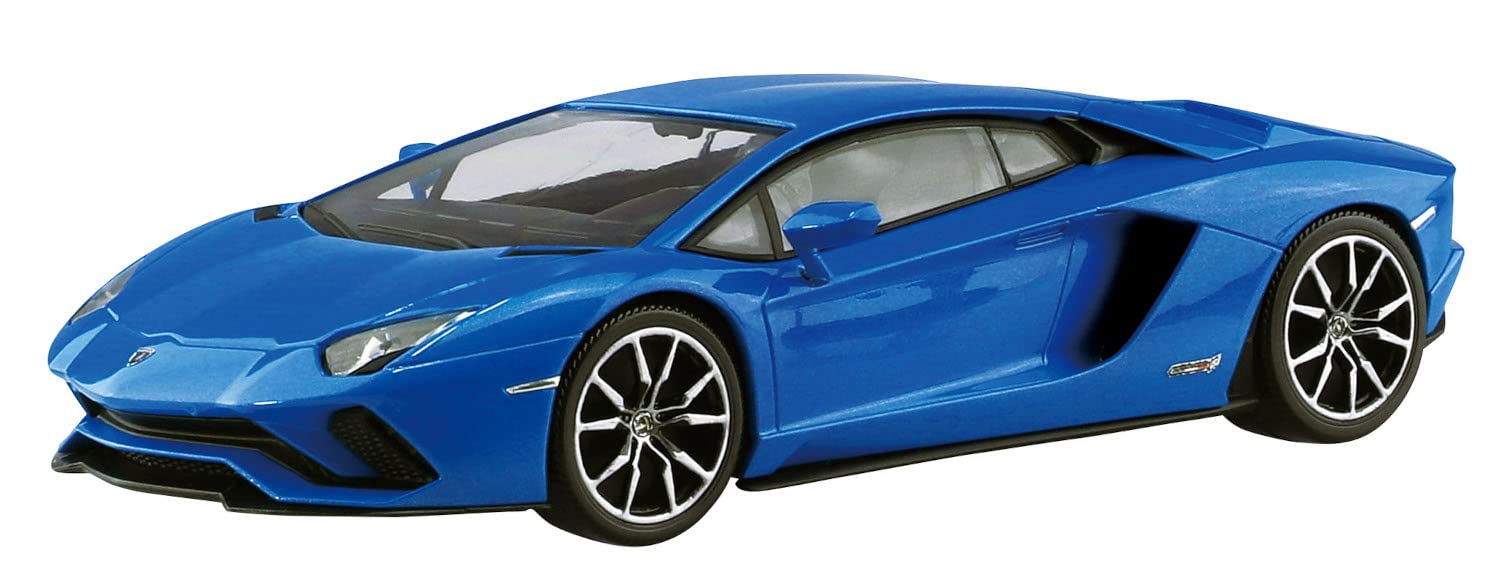 AOSHIMA The Snap Kit No.12-D 1/32 Lamborghini Aventador S Pearl Blue Plastic Model- Japan Figure Store - #1 Bring To You The Best Japanese Goods