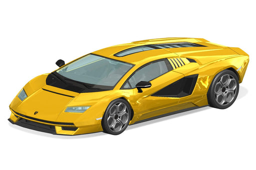 Aoshima Bunka Kyozai 1/32 Lamborghini Countach Yellow Plastic Model 19-C Japan- Japan Figure Store - #1 Bring To You The Best Japanese Goods