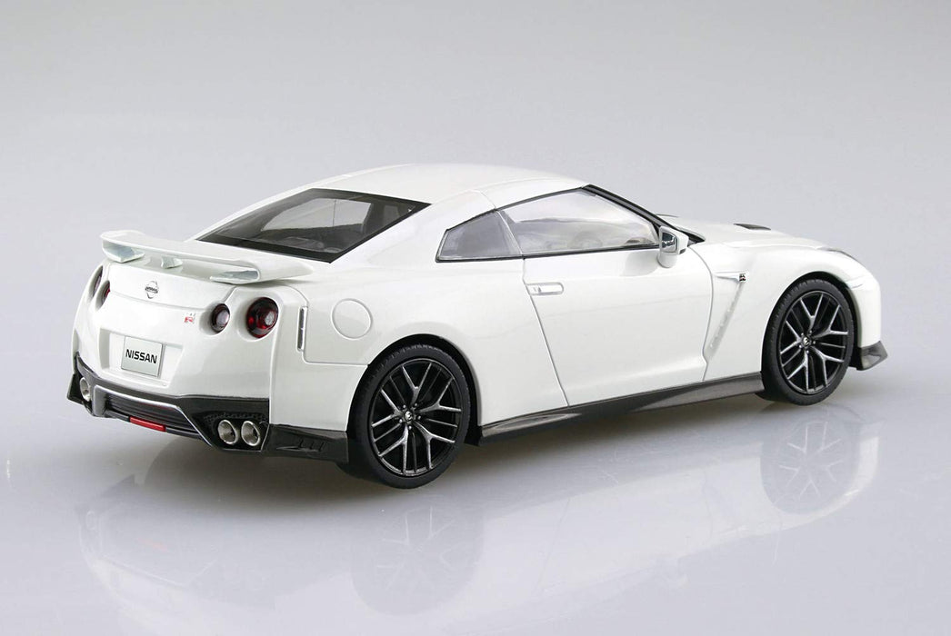 AOSHIMA 56394 07-B Nissan Gt-R Brilliant White Pearl 1/32 Scale Pre-Painted Snap-Fit Kit- Japan Figure Store - #1 Bring To You The Best Japanese Goods