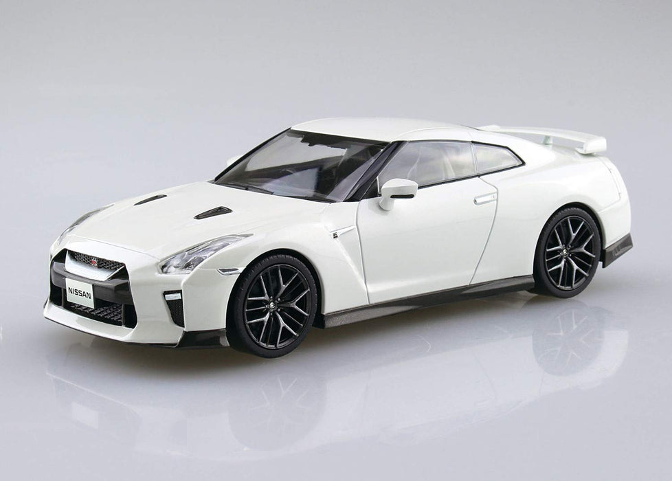 AOSHIMA 56394 07-B Nissan Gt-R Brilliant White Pearl 1/32 Scale Pre-Painted Snap-Fit Kit- Japan Figure Store - #1 Bring To You The Best Japanese Goods