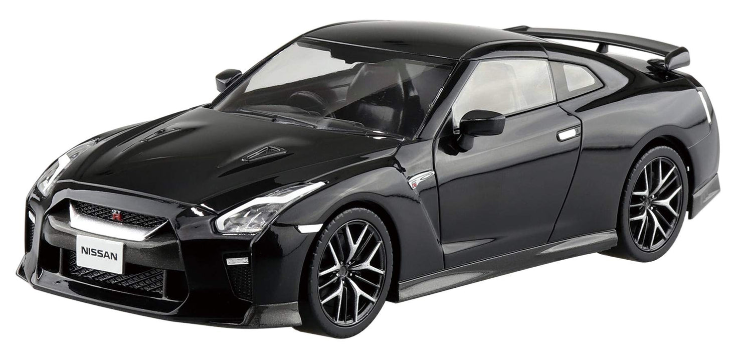 AOSHIMA 56400 07-C Nissan Gt-R Meteor Flake Black Pearl 1/32 Scale Pre-Painted Snap-Fit Kit- Japan Figure Store - #1 Bring To You The Best Japanese Goods