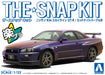 AOSHIMA The Snap Kit 1/32 Nissan R34 Skyline Gt-R Midnight Purple Lll Plastic Model- Japan Figure Store - #1 Bring To You The Best Japanese Goods
