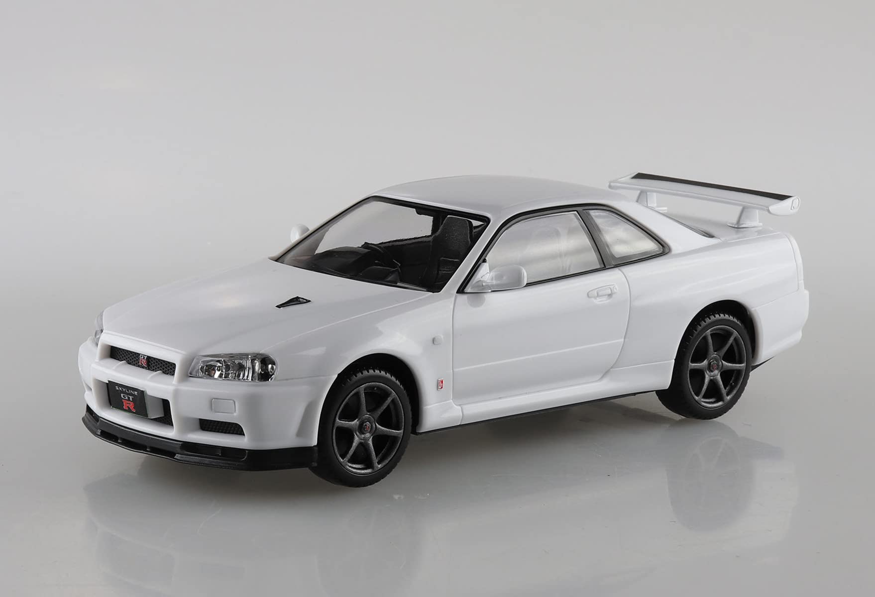 AOSHIMA The Snap Kit 1/32 Nissan R34 Skyline Gt-R White Plastic Model- Japan Figure Store - #1 Bring To You The Best Japanese Goods