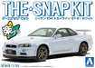AOSHIMA The Snap Kit 1/32 Nissan R34 Skyline Gt-R White Plastic Model- Japan Figure Store - #1 Bring To You The Best Japanese Goods