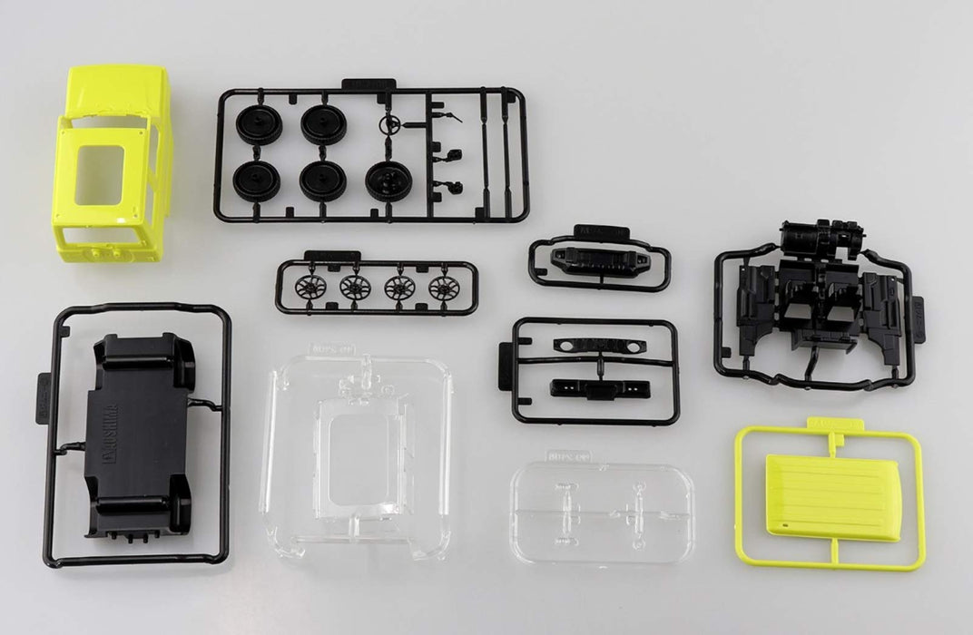 AOSHIMA 57766 08-A Suzuki Jimny Kinetic Yellow 1/32 Scale Pre-Painted Snap-Fit Kit- Japan Figure Store - #1 Bring To You The Best Japanese Goods