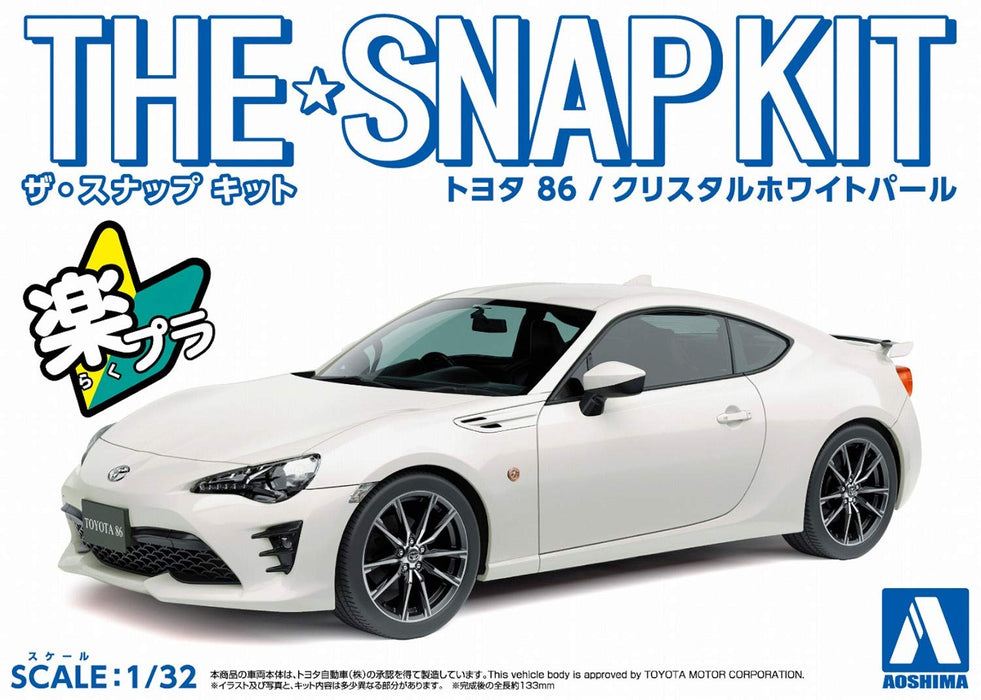 AOSHIMA 54185 Toyota 86 Crystal White Pearl 1/32 Pre-Painted Snap-Fit Kit- Japan Figure Store - #1 Bring To You The Best Japanese Goods