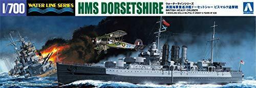 Aoshima Hms Dorsetshire 'bismarck Pursuit Battle' 1/700 Scale Plastic Model Kit
