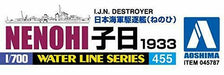 Aoshima Ijn Destroyer Nenohi 1933 1/700 Scale Plastic Model Kit