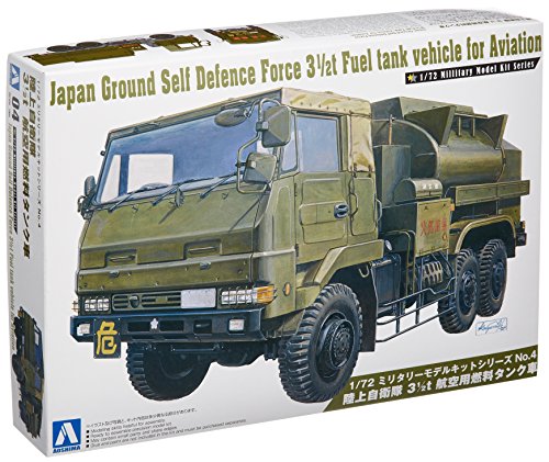 Aoshima Jgsdf 3 1/2t Fuel Tank Car For Aviation 1/72 Scale Plastic Model Kit