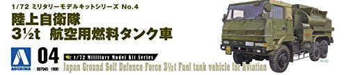 Aoshima Jgsdf 3 1/2t Fuel Tank Car For Aviation 1/72 Scale Plastic Model Kit