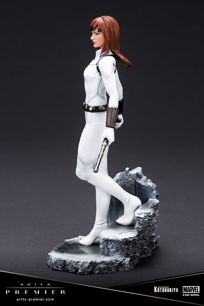 KOTOBUKIYA Artfx Premier Black Widow White Costume Edition 1/10 Easy Assembly Kit Figure Marvel Universe- Japan Figure Store - #1 Bring To You The Best Japanese Goods