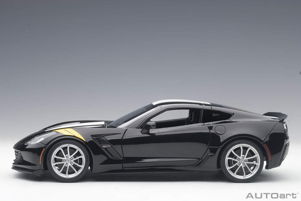 Autoart 1/18 Corvette C7 Gransport Black/White/Yellow- Japan Figure Store - #1 Bring To You The Best Japanese Goods