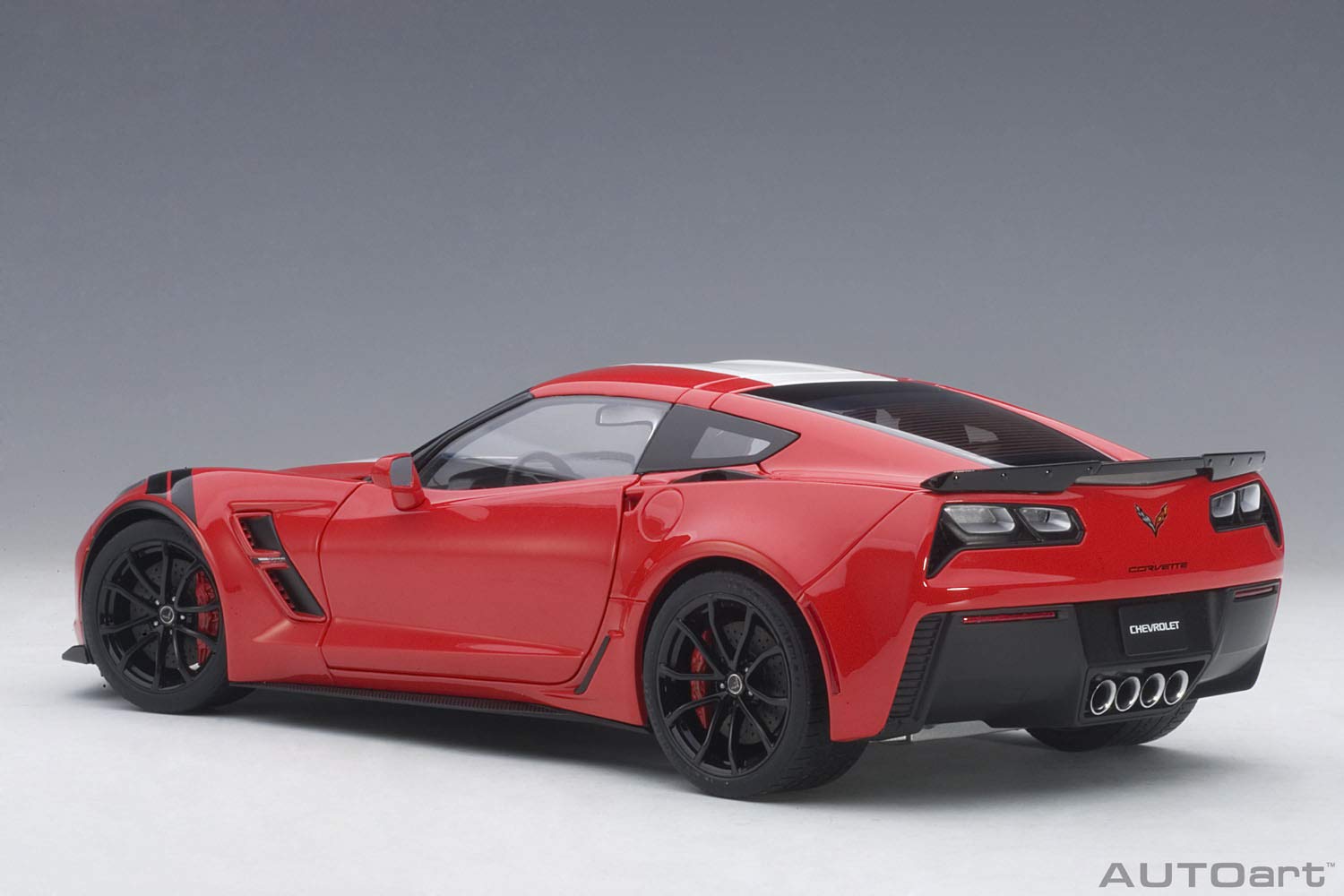 Autoart Chevrolet Corvette C7 Gransport 1/18 Red with White Stripe Black Hashmark- Japan Figure Store - #1 Bring To You The Best Japanese Goods
