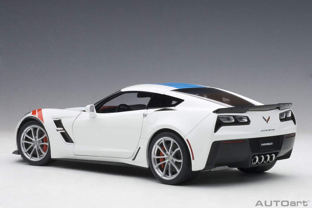 Autoart 1/18 Corvette C7 Gransport White/Blue Red Hashmark- Japan Figure Store - #1 Bring To You The Best Japanese Goods