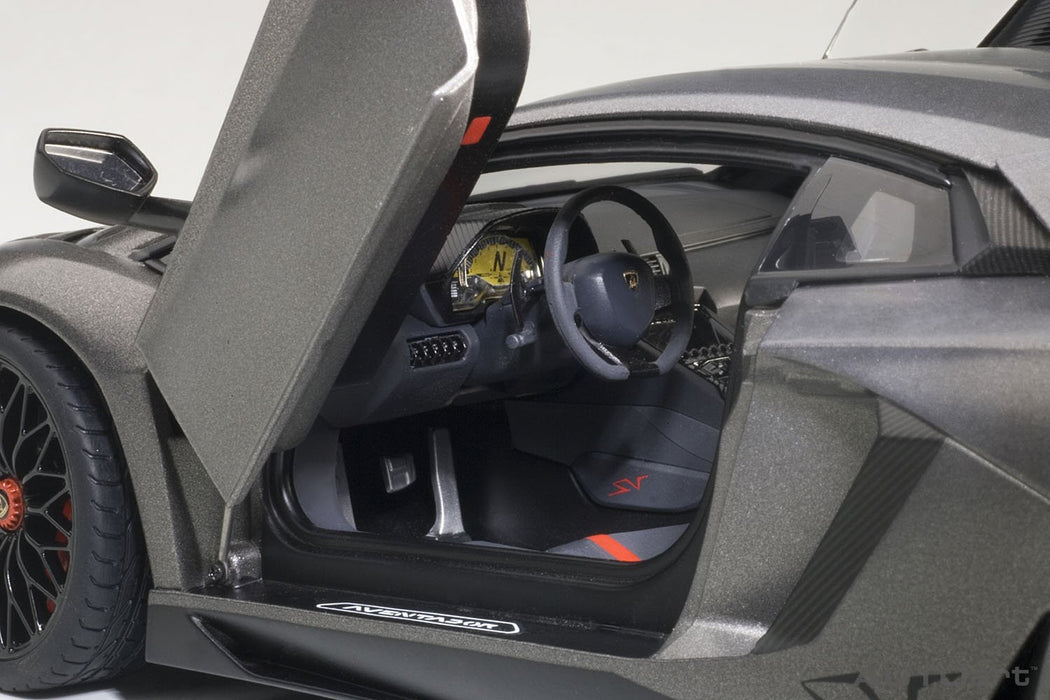 Autoart 1/18 Lambo Aventador SV Gray- Japan Figure Store - #1 Bring To You The Best Japanese Goods