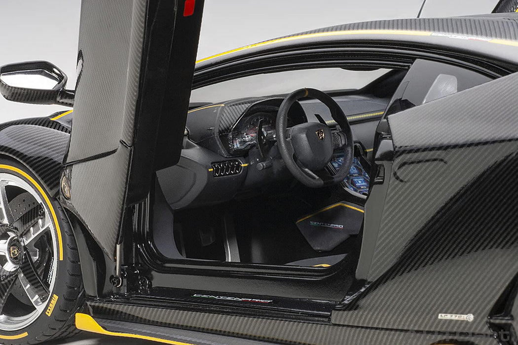 Autoart 1/18 Lamborghini Centenario Carbon Black/Yellow- Japan Figure Store - #1 Bring To You The Best Japanese Goods