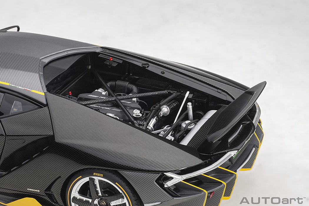 Autoart 1/18 Lamborghini Centenario Carbon Black/Yellow- Japan Figure Store - #1 Bring To You The Best Japanese Goods